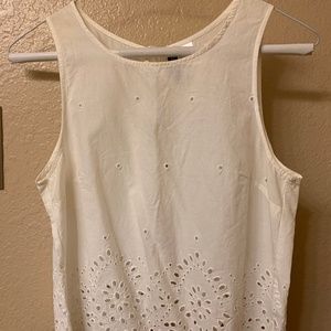 White H&M Eyelet Top